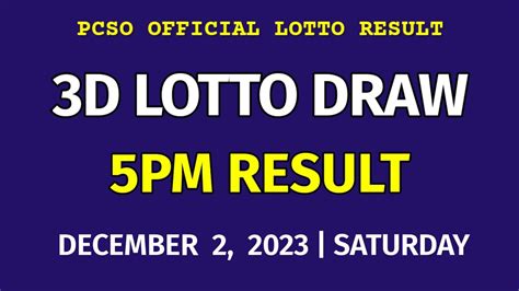 5pm result today 3d